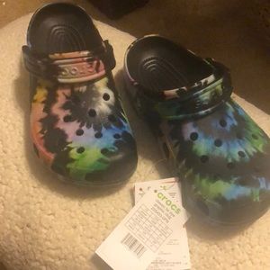 Classic tie-dye Crocs Women's size 8